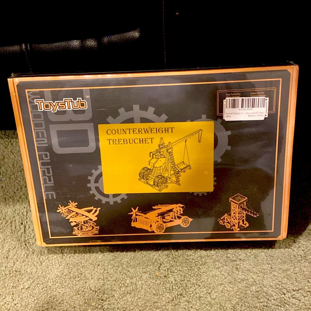 NIB! Build your own Counterweight Trebuchet 3D wood puzzle by Toystub!